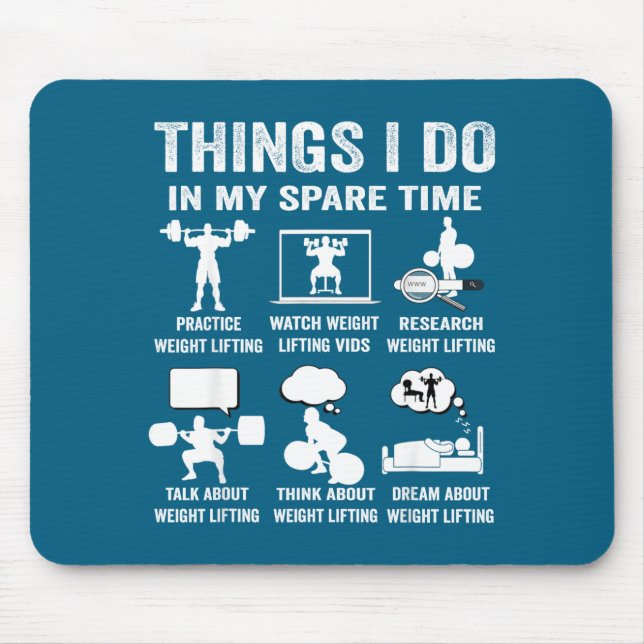 My Things Spare Time Hobby Weight Mouse Mat (Front)