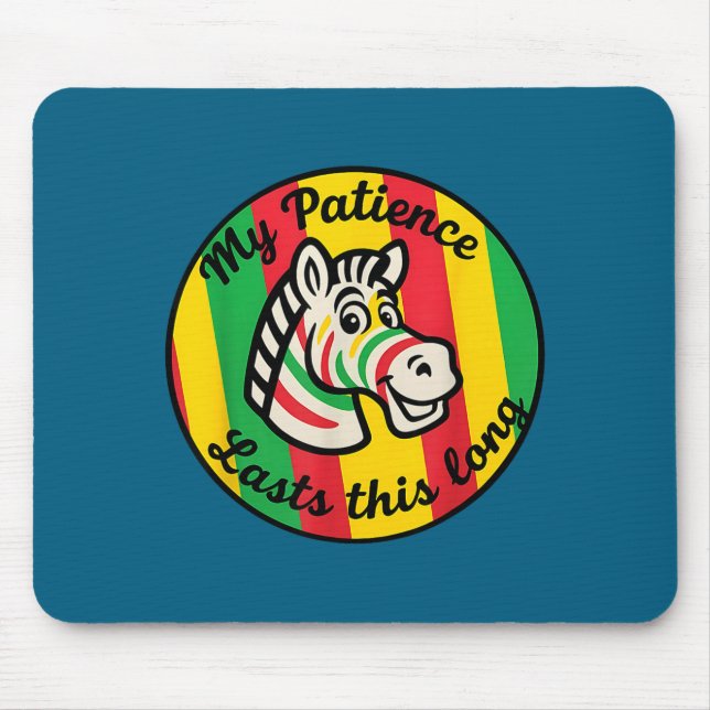 My This Patience Lasts Long Vibrant Retro Mouse Mat (Front)