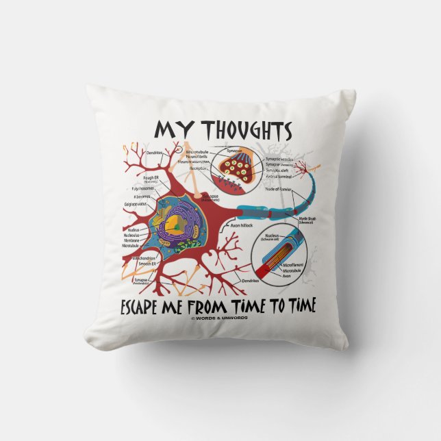 My Thoughts Escape Me From Time To Time Cushion (Front)