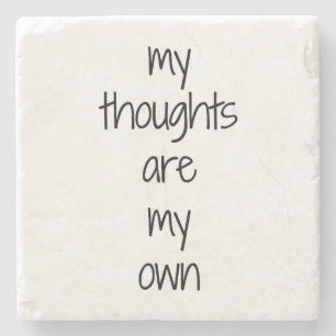 My Thoughts Marble Stone Coaster