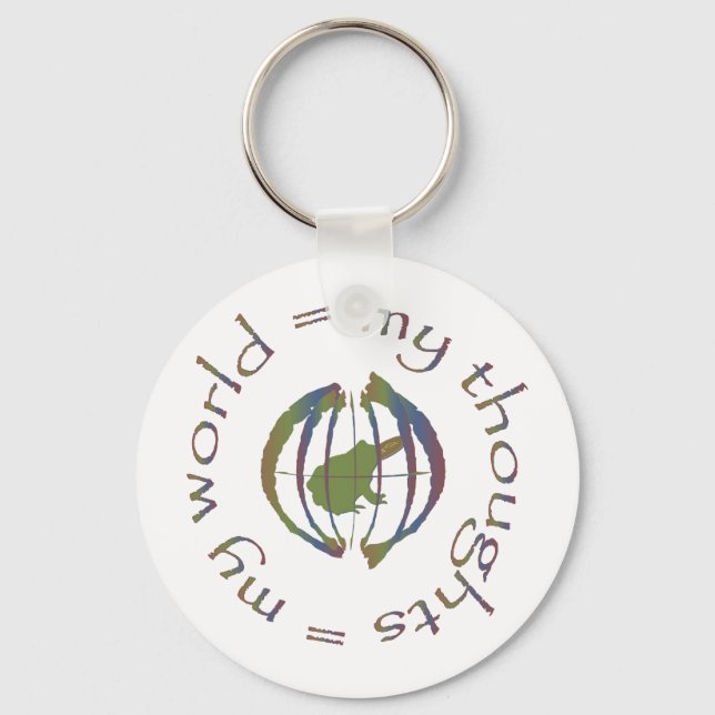 "My Thoughts = My World" Key Ring (Front)