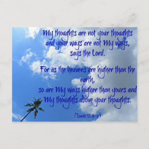 My thoughts postcard