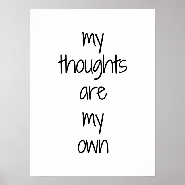 My Thoughts Poster (Front)