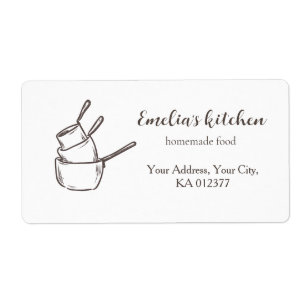 My tiny kitchen Catering Business Shipping Labels
