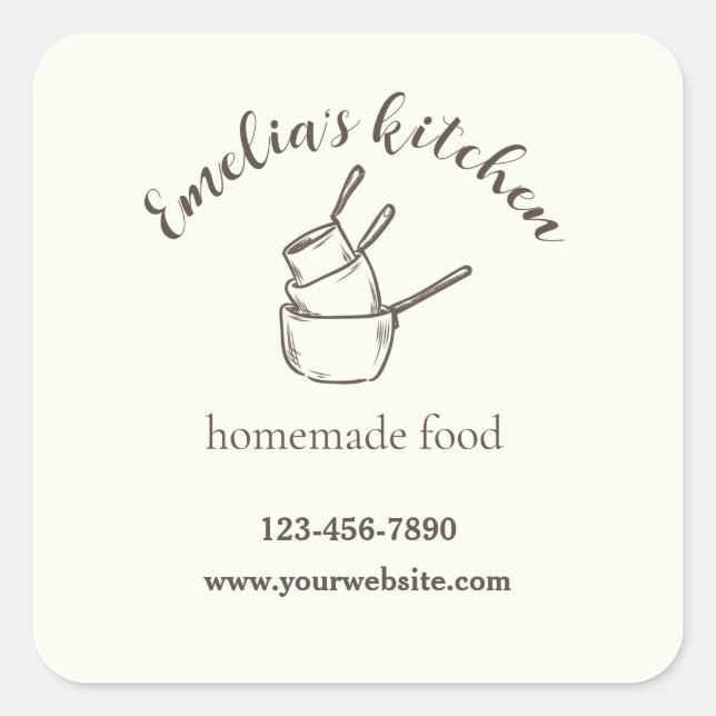 My tiny kitchen Contact Info Sticker (Front)