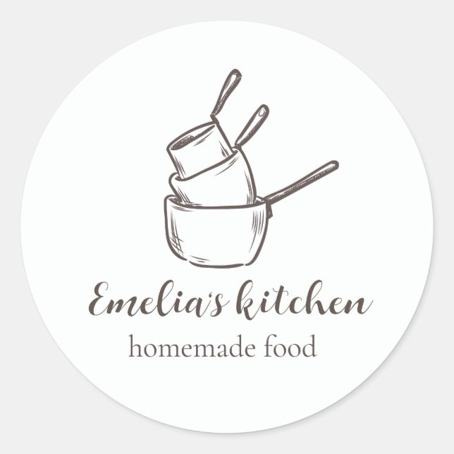 My tiny kitchen logo Sticker (Front)