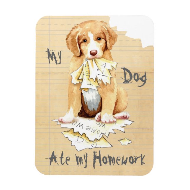 My Toller Ate My Homework Magnet (Vertical)