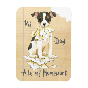 My Toy Fox Terrier Ate my Homework Magnet