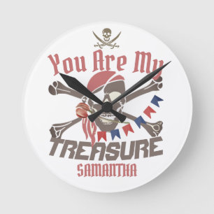 My Treasure   International Talk Like a Pirate day Round Clock