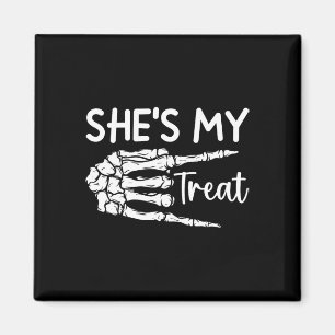 My Treat Skeleton Matching Halloween Costume Hes 1 Magnet