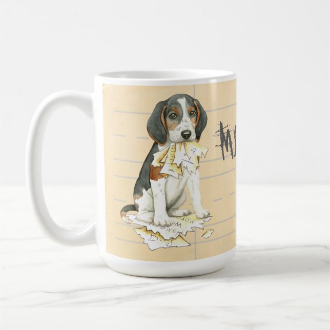 My Treeing Walker Coonhound Ate my Homework Coffee Mug (Left)