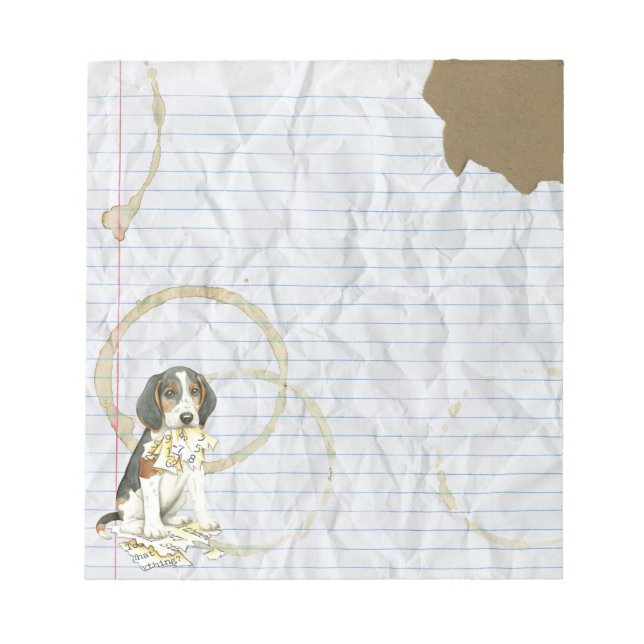 My Treeing Walker Coonhound Ate My Lesson Plan Notepad (Front)