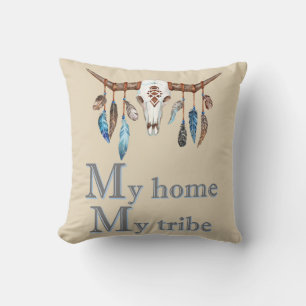My Tribe Boho Skull Cushion