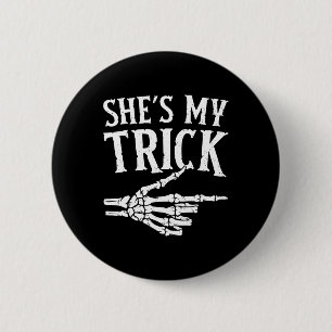My Trick Halloween Costume Matching Couple Boyfrie 6 Cm Round Badge
