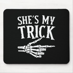 My Trick Halloween Costume Matching Couple Boyfrie Mouse Mat