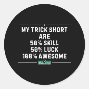 My Trick Shot Billiards Vintage Pool Player Funny Classic Round Sticker