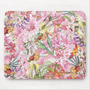 My tropical colorful foliage exotic flower garden mouse mat