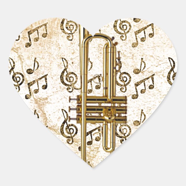 My Trumpet_ Heart Sticker (Front)