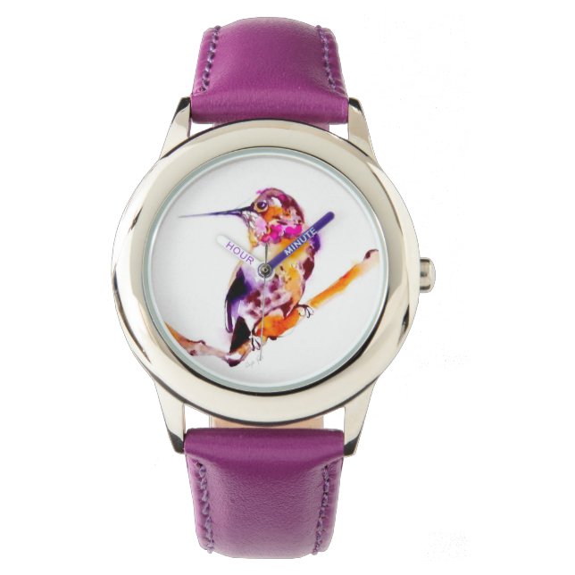 My Twig Hummingbird Print Watch (Front)