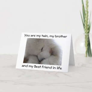 MY TWIN BROTHER /BEST FRIEND ON YOUR BIRTHDAY CARD