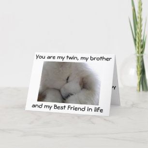 MY TWIN BROTHER /BEST FRIEND ON YOUR BIRTHDAY CARD