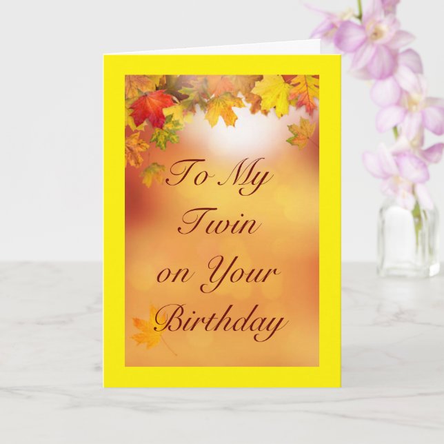 **MY TWIN** ON YOUR SPECIAL DAY CARD (Orchid)