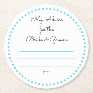 my "two cents" round paper coaster