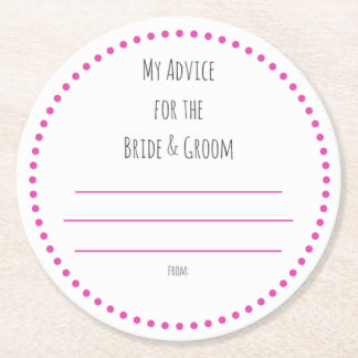 my "two cents" round paper coaster