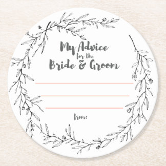 my "two cents" round paper coaster