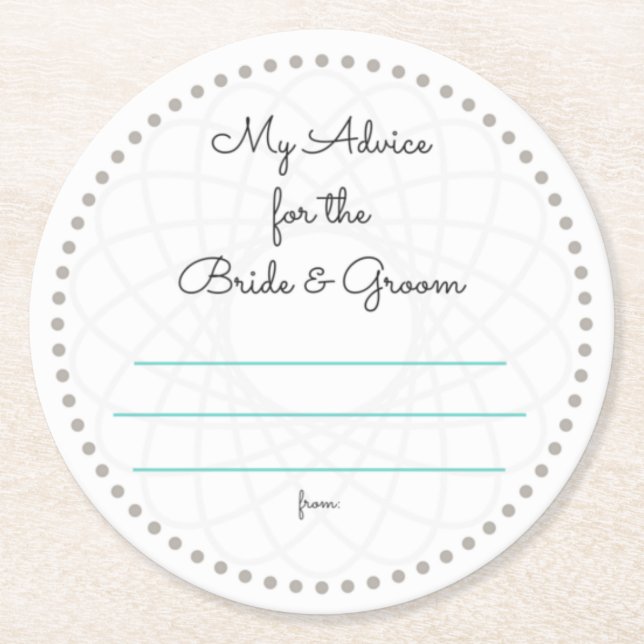 my "two cents" round paper coaster (Front)