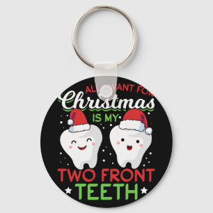 My Two Front Teeth Christmas Key Ring