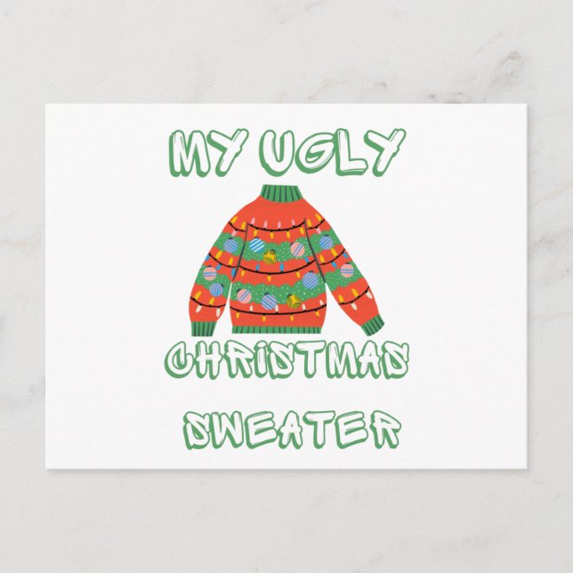 My ugly Christmas sweater Postcard (Front)