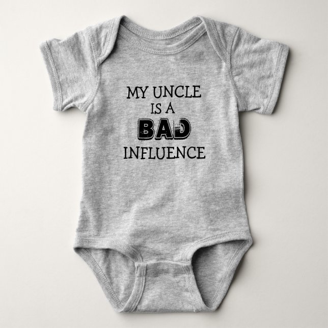 My uncle is a bad influence funny nephew shirt (Front)