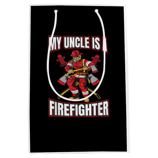 My Uncle Is A Firefighter Medium Gift Bag (Front)