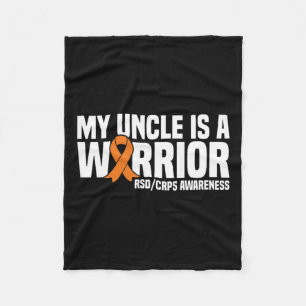 My Uncle Is A Warrior Orange Ribbon Rsdcrps Awaren Fleece Blanket