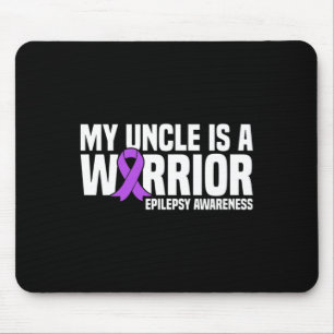 My Uncle is a Warrior Purple Ribbon Epilepsy Aware Mouse Mat
