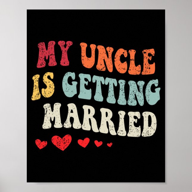My Uncle Is Getting Married Wedding Announcement E Poster (Front)