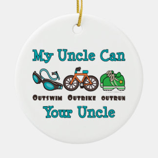 My Uncle Outswim Outbike Outrun Triathlon Ornament
