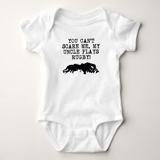 My Uncle Plays Rugby Baby Bodysuit (Front)