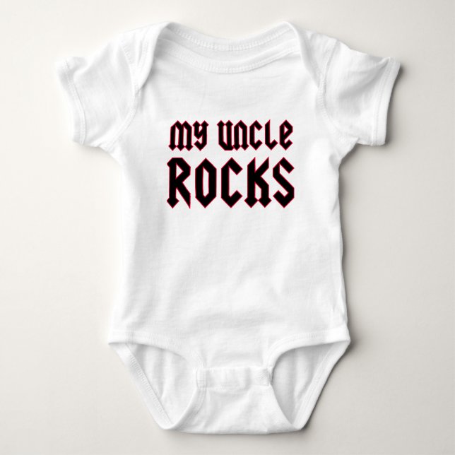 My Uncle Rocks Baby Bodysuit (Front)