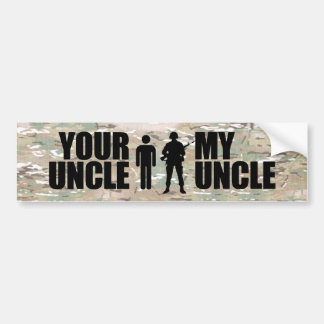 My Uncle serves in the military Bumper Sticker