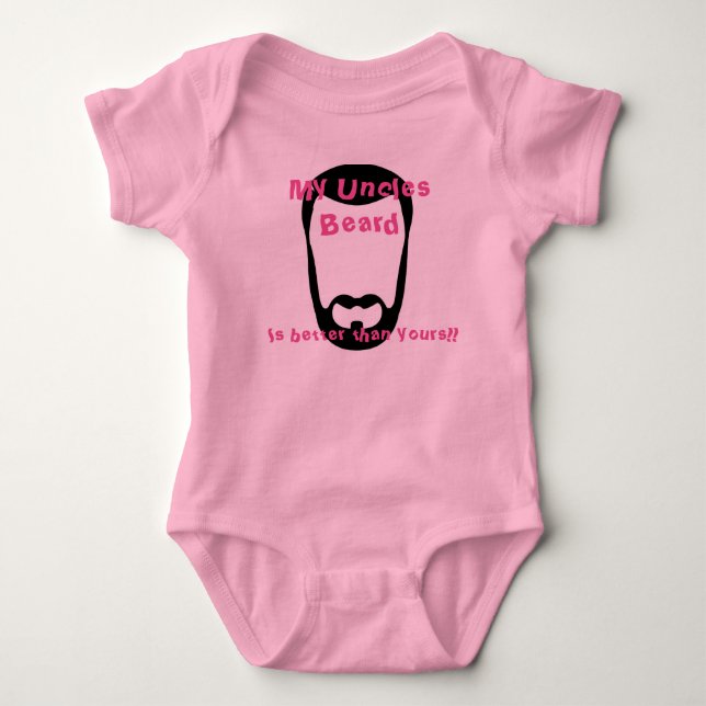 My Uncles Beard Baby Bodysuit (Front)