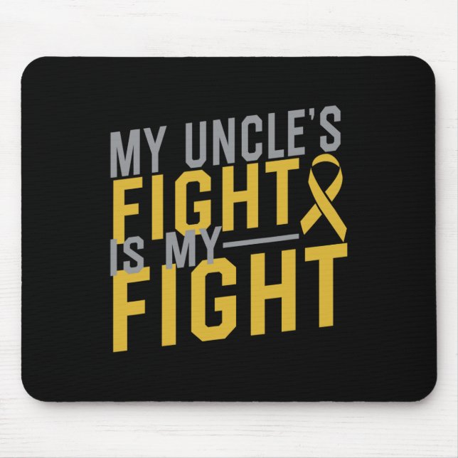 My Uncle's Fight is My Fight Childhood Cancer Awar Mouse Mat (Front)