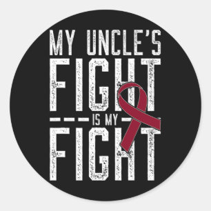 My Uncle's Fight Is My Fight Sickle Cell Anaemia A Classic Round Sticker
