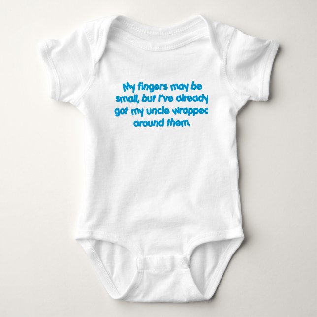 My Uncle's Wrapped (Blue) Baby Bodysuit (Front)