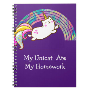 My Uni Cat  ate my homework Notebook