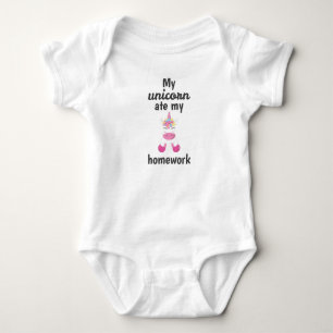 My Unicorn Ate My Homework Baby Bodysuit
