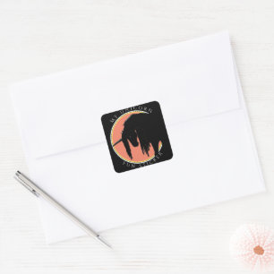My Unicorn Fun (yellow/salmon) Square Sticker