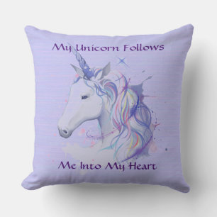 My Unicorn Purple Pastel Pillow