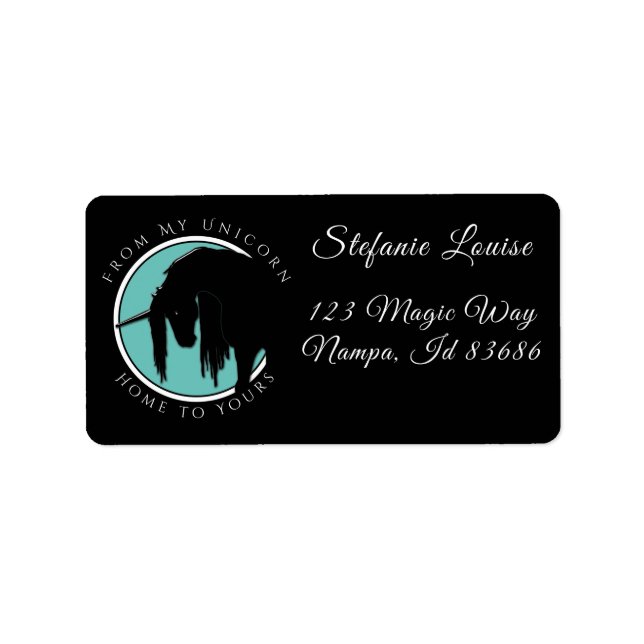 My Unicorn (Teal) Label (Front)